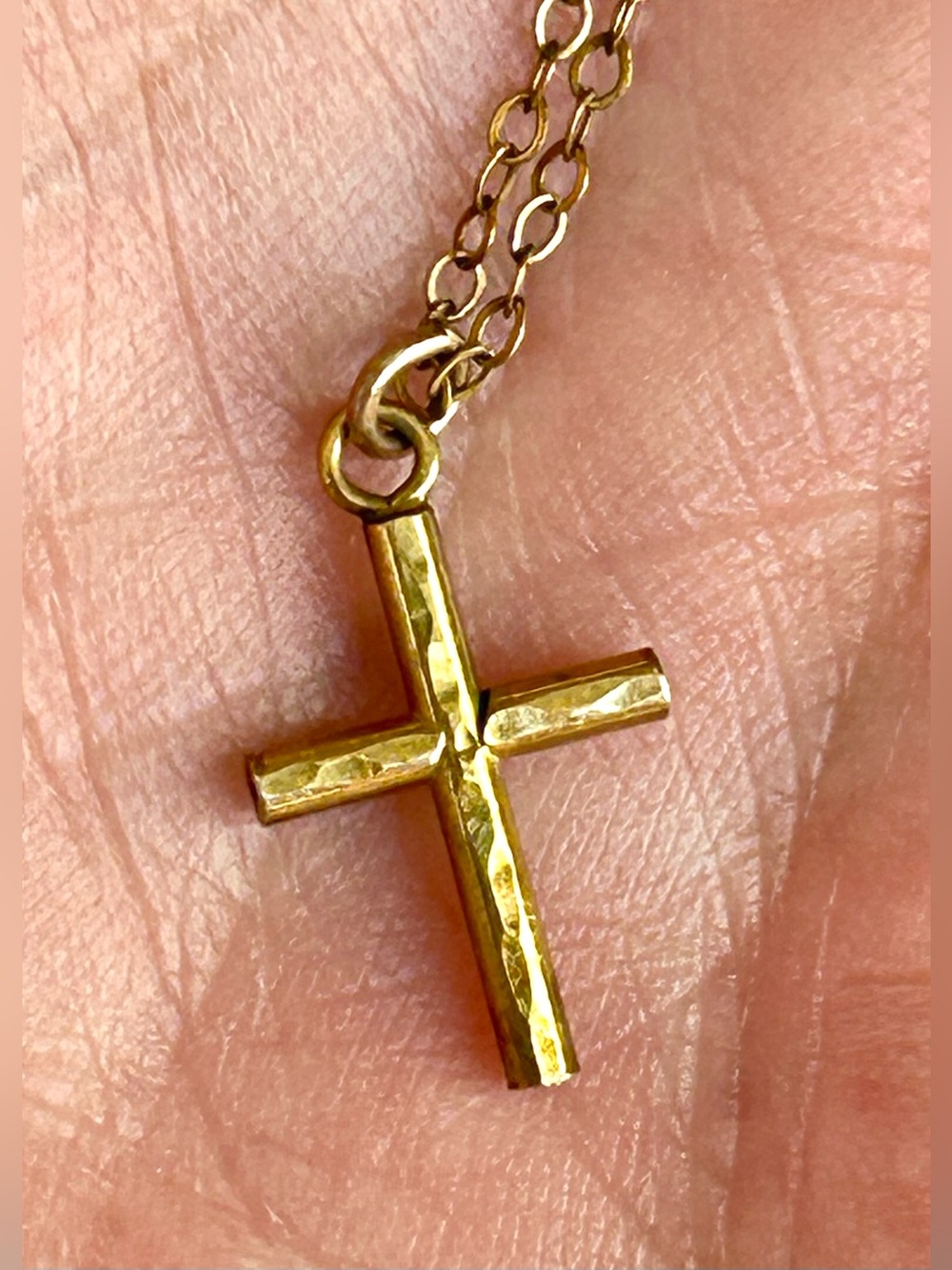 Vintage Gold Filled Cross Necklace